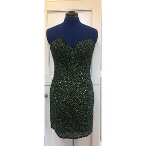 scala green sequin dress